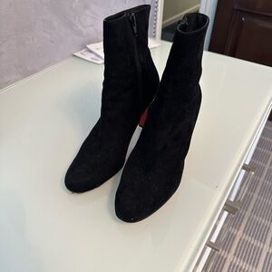 Christian Louboutin suede ankle bootie